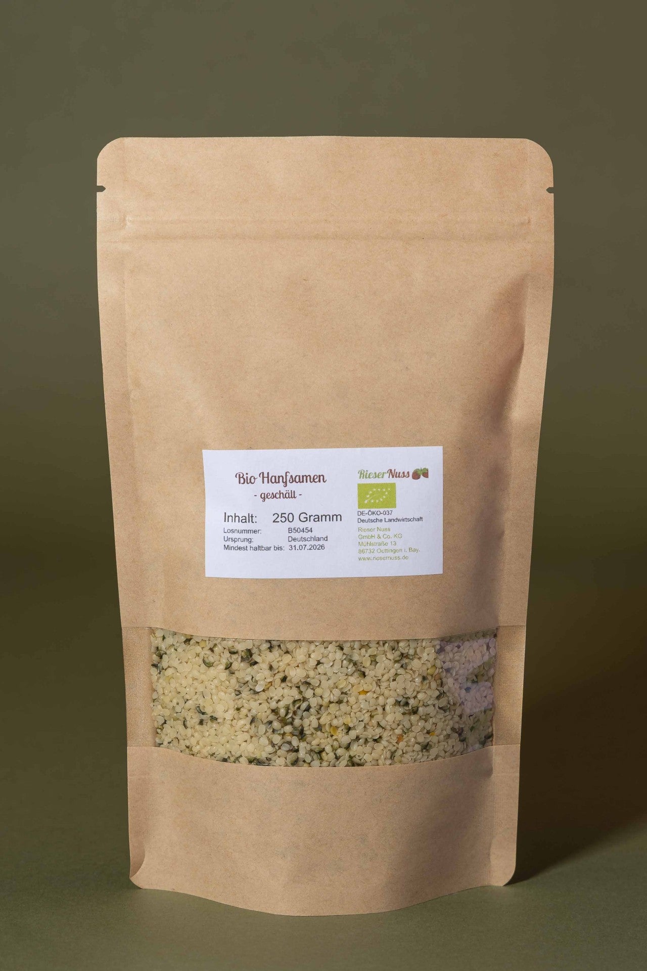 Bio Hanfsamen geschält 250 g