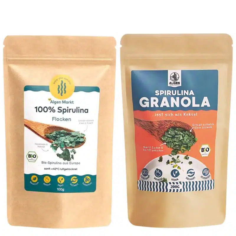 Spirulina-Muesli-set-Flocken-Granola-in-Bio-Roh-Vegan